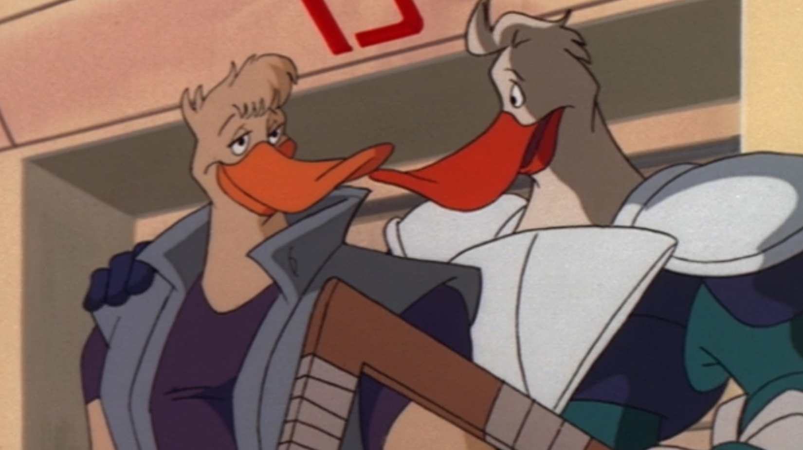 Canard and Wildwing standing side by side in The Mighty Ducks The Animated Series © 2015 Disney Enterprises, Inc.